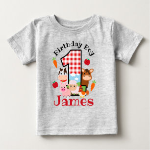 Landwirtschaftliches Tier erstes Geburtstags-   Sc Baby T-shirt