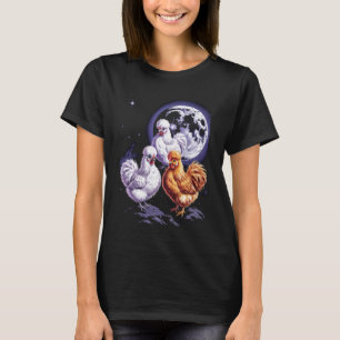 Landwirtschaftliches Tier Hahn 3 Hühner Heulender  T-Shirt