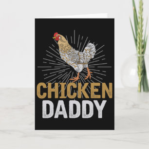 Landwirtschaftliches Tier Vater Vatertag Huhn Dadd Karte