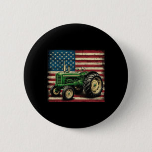 Landwirtschaftsbetrieb Traktor US Flagge Traktor A Button