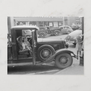 Landwirtschaftskinder besuchen die Stadt, 1941 Postkarte