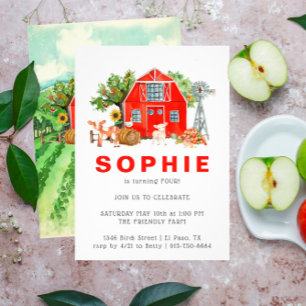 Landwirtschaftsthema Einladung zum Geburtstag vo