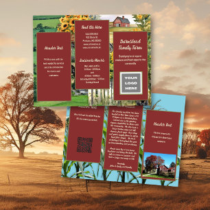 Landwirtschaftsunternehmen Logo gefalteter Broschü Flyer
