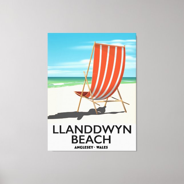 landwyn Beach Anglesey Wales Reiseplakat Leinwanddruck (Vorderseite)