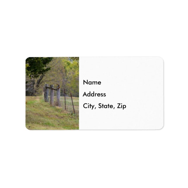 Landzaun und Eichhörnchen Adressaufkleber (Vorne)