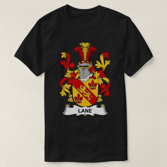 Lane Coat of Arms  Family Crest  T-Shirt (Design vorne)