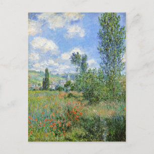 Lane in den Mohnfeldern - Claude Monet Postkarte