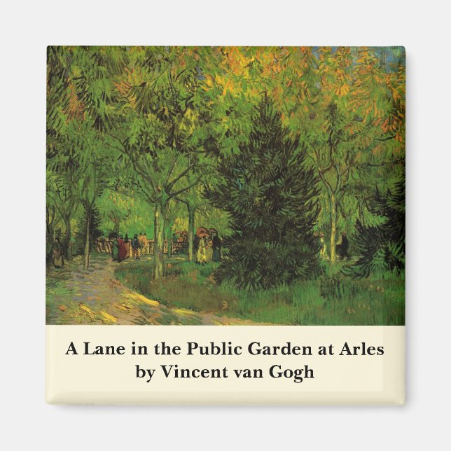 Lane in Public Garden, Arles von Vincent van Gogh Magnet (Vorne)