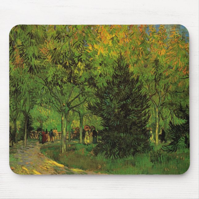 Lane in Public Garden, Arles von Vincent van Gogh Mousepad (Vorne)