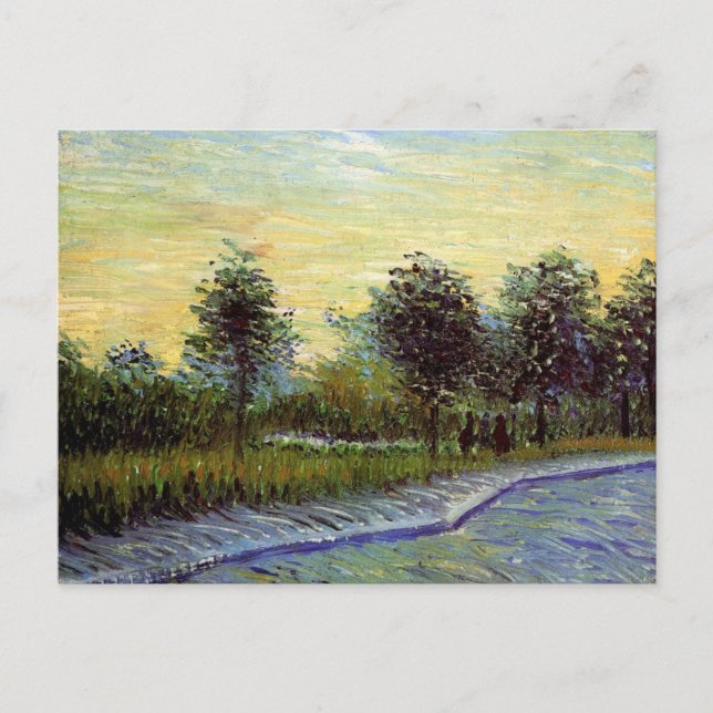 Lane in Voyer d'Argenson Park von Vincent van Gogh Postkarte (Vorderseite)