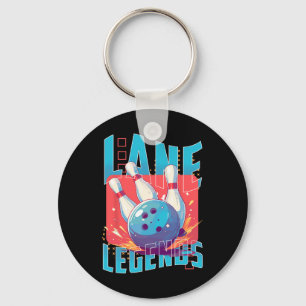 Lane Legends Bowling Sportdesign Schlüsselanhänger