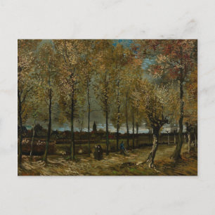 Lane mit Poplars bei Nuenen - Van Gogh - c1885 Postkarte