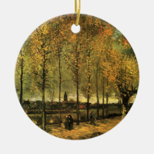 Lane mit Poplars von Vincent van Gogh Keramik Ornament