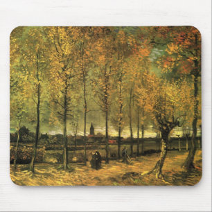 Lane mit Poplars von Vincent van Gogh Mousepad