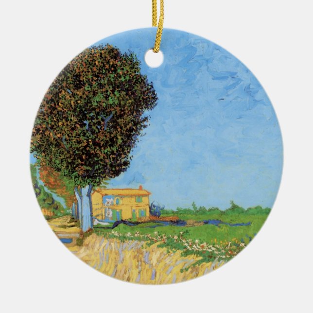 Lane Near Arles von Vincent van Gogh Keramik Ornament (Vorne)