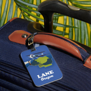 Lane Oregon Travel Map Gepäckanhänger