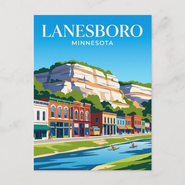 Lanesboro Minnesota Postkarte (Vorderseite)