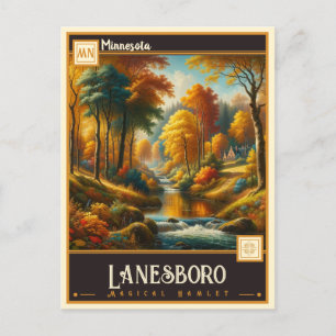 Lanesboro, Minnesota VINTAG Postkarte