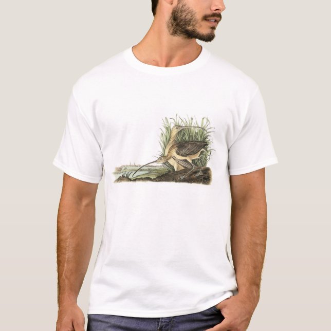 Lang-berechneter großer Brachvogel durch Audubon T-Shirt (Vorderseite)
