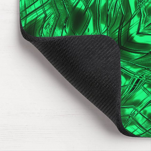 Lang gekrümmte Linien, die Stern auf grünen metall Mousepad (Ecke)