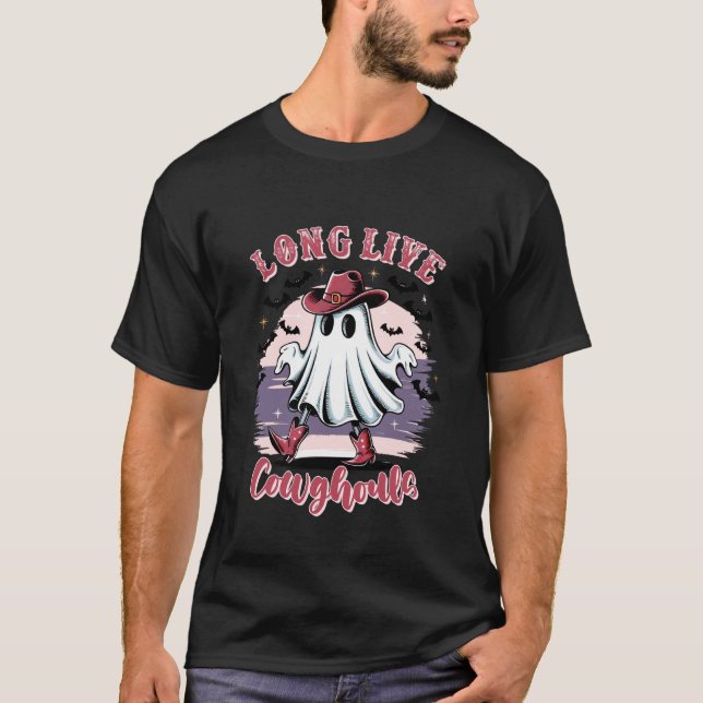 Lang lebe Cowghouls Halloween Stimmung T-Shirt (Vorderseite)