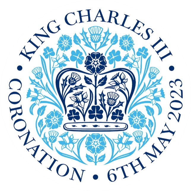 Lang lebe der König & Königin Coronation bearbeitb Quadratischer Aufkleber (Von Creator hochgeladen)