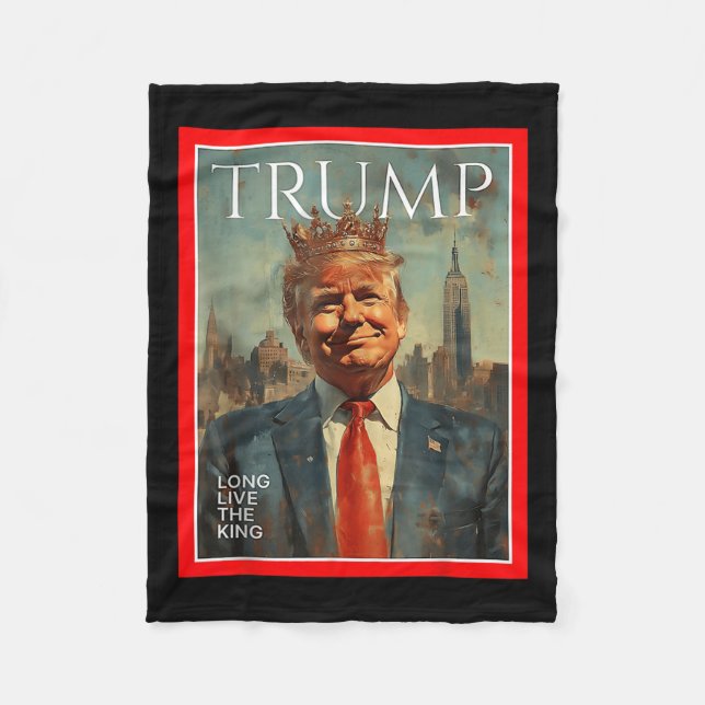Lang lebe der König Trump Fleecedecke (Vorderseite)