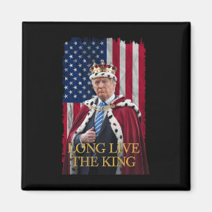 Lang lebe der König Vintage Retro Trump Portrait 4 Magnet