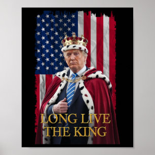 Lang lebe der König Vintage Retro Trump Portrait 4 Poster