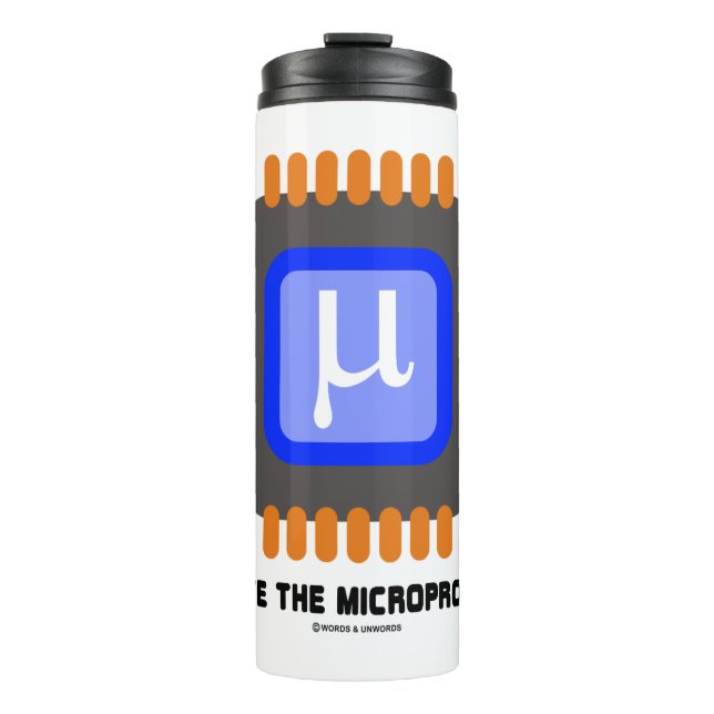 Lang lebe der Mikroprozessor-Spaß Thermosbecher (Vorderseite)
