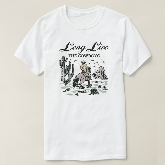 Lang lebe die Cowboys T-Shirt (Design vorne)