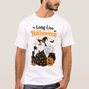 Lang lebe Halloween-Gans-Hexe T-Shirt