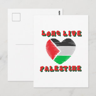 Lang lebe Palästina Postkarte