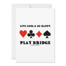 Lang leben und glücklich spielen Bridge vier Card