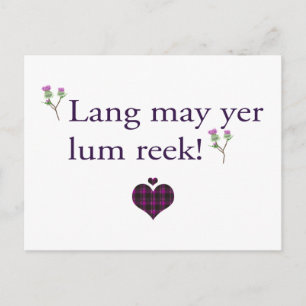 Lang May Yer Lum Reek Postkarte