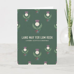 Lang May Yer Lum Reek Schottische Weihnachtskarte Karte