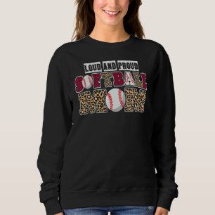 Lang und stolz auf die Mama der Softball-Feldsport Sweatshirt