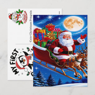 Lang Weihnachtskarten Festliche Feiertagsgrüße Col Feiertagspostkarte