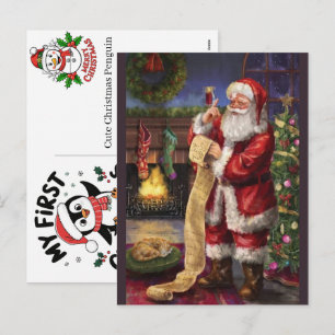 Lang Weihnachtskarten Festliche Feiertagsgrüße Col Feiertagspostkarte