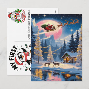 Lang Weihnachtskarten Festliche Feiertagsgrüße Col Feiertagspostkarte
