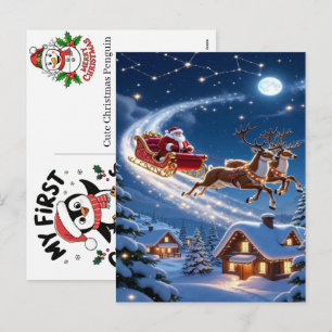 Lang Weihnachtskarten Festliche Feiertagsgrüße Col Feiertagspostkarte