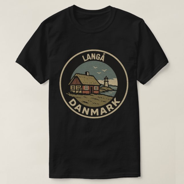 Langå, Dänemark Danmark T-Shirt (Design vorne)