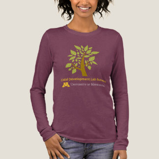 Langarm Maroon CDLS Logo T-Shirt Tri-Blend Shirt
