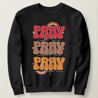 Langarm-Schwarz-Gebets-Sweatshirt für Frauen Sweatshirt