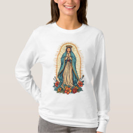 Langarm-Shirt für Frauen mit dem Motiv der Jungfra T-Shirt