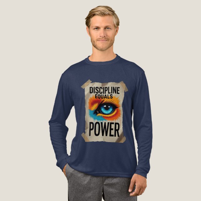 Langarm-Shirt mit Augen-Design Tri-Blend Shirt (Volle Vorderseite)