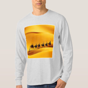 Langarm-T-Shirt aschgrau  SAHARA  TOURISM T-Shirt