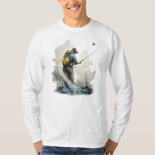 Langarm-T-Shirt für Fliegenfischen T-Shirt