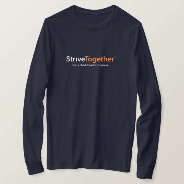 Langarm-T-Shirt - Navy T-Shirt (Design vorne)
