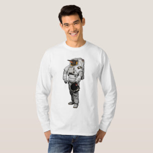 Langarm-T-Shirt Space Pinguin T-Shirt